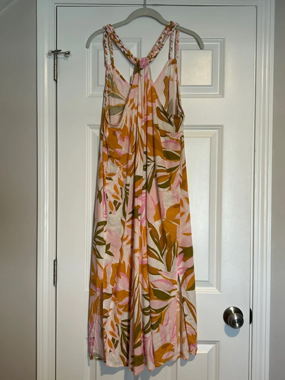 C&C California Floral Linen Maxi Swim Coverup Women's Size Large - Picture 3 of 5
